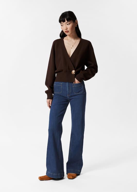 High-Waist Flared Jeans