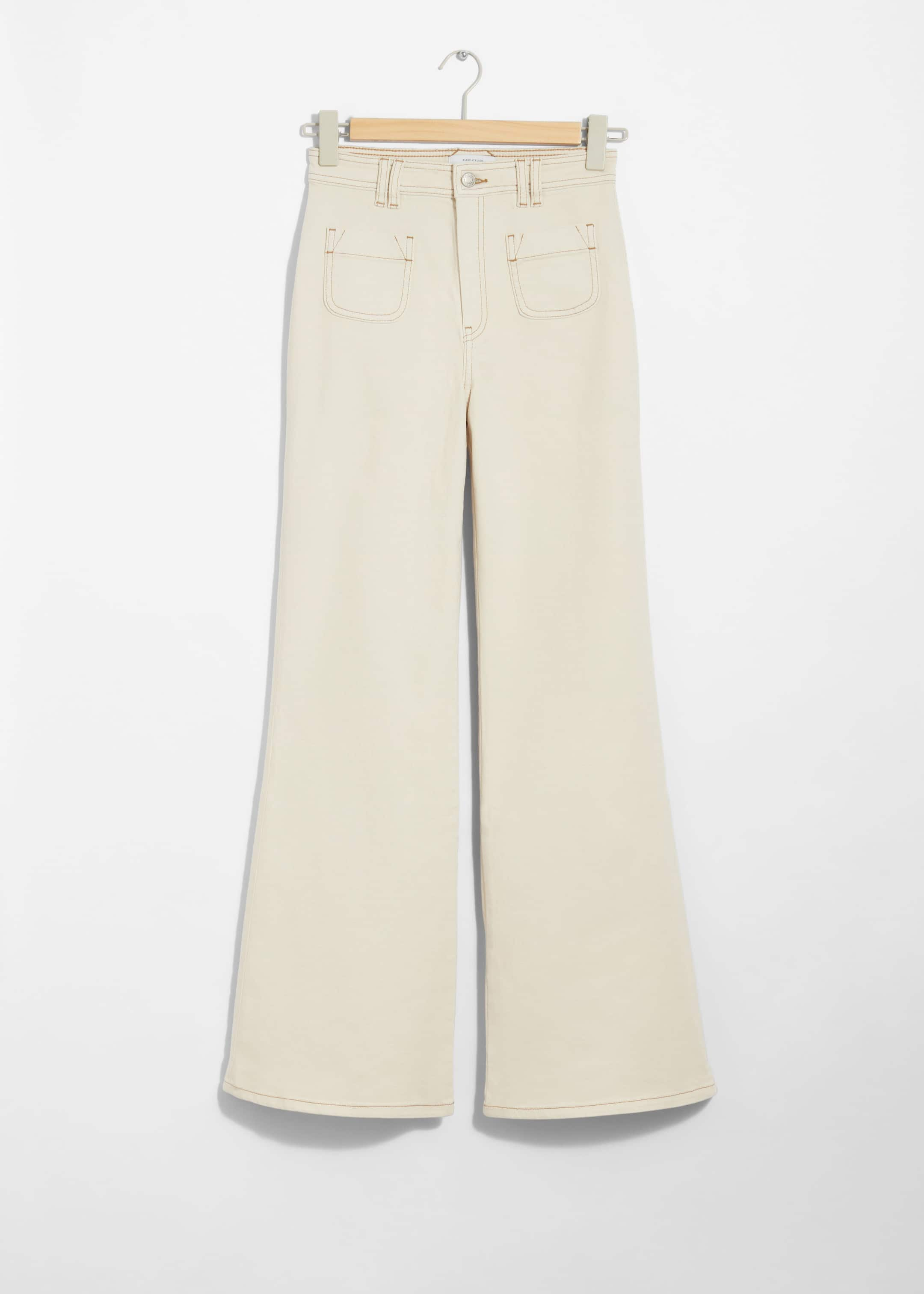 Patch-Pocket Bootcut Jeans