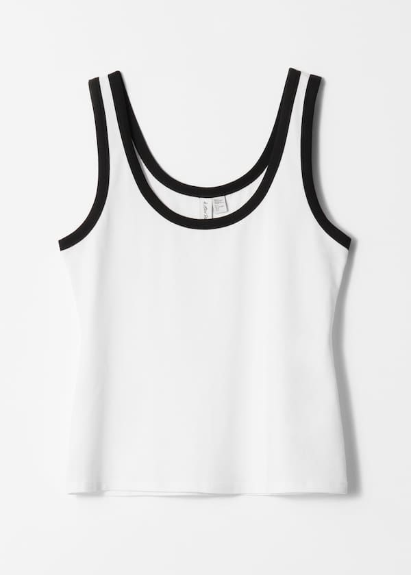 Contrast-Trim Tank Top