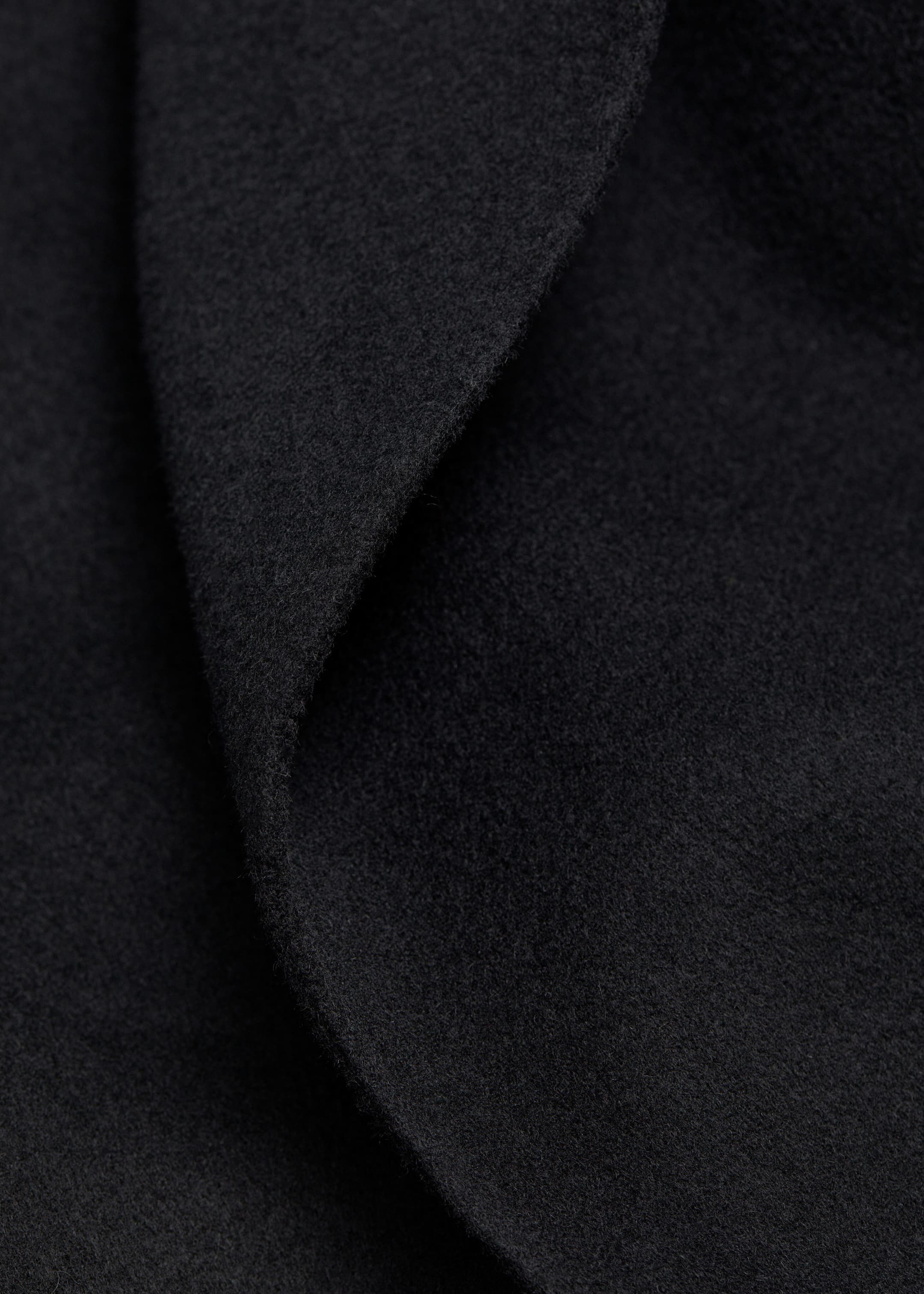 Oversized Shawl-Collar Wool Coat - {{variantName}} - Descriptive Detail