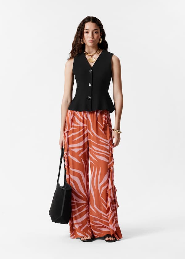 Knitted Peplum Waistcoat