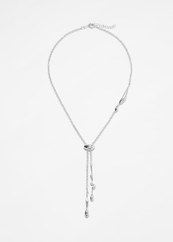 Drop Bead Lariat Necklace
