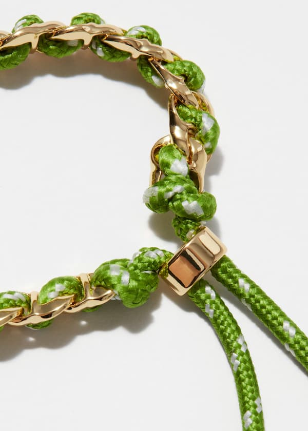 Interlinked-Chain Cord Bracelet