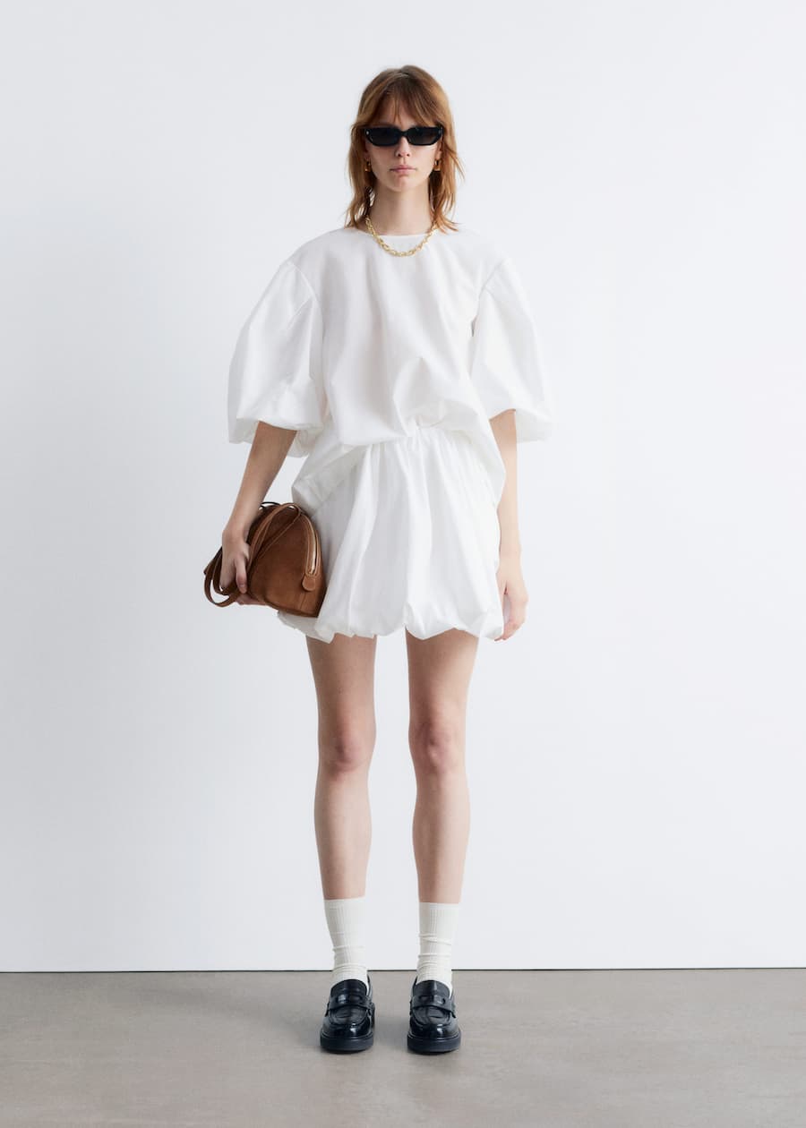 Voluminous Puff-Sleeve Blouse
