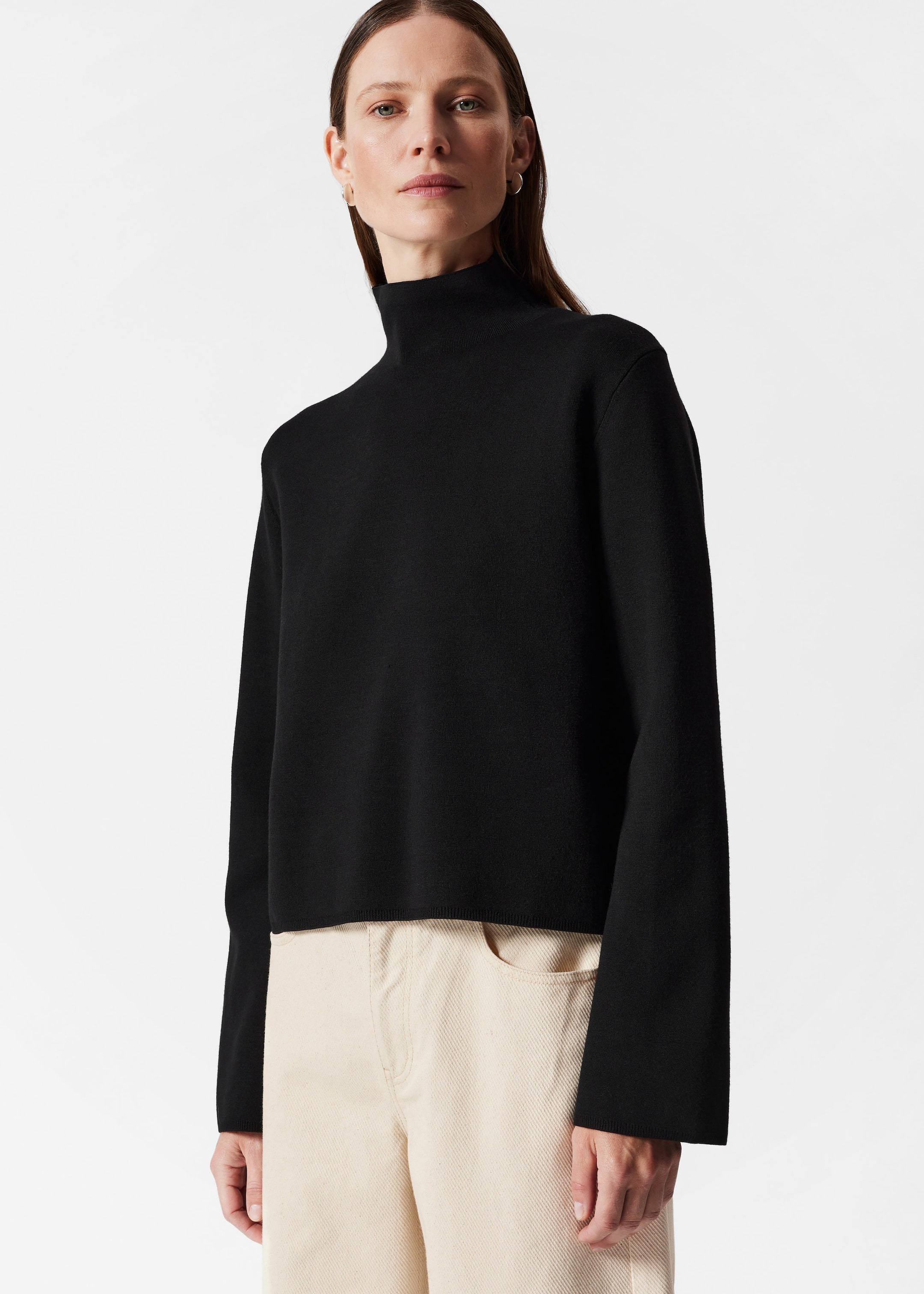 Image of Boxy Turtleneck Knit Jumper