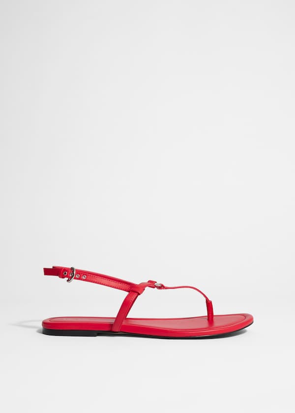 T-bar Leather Sandals