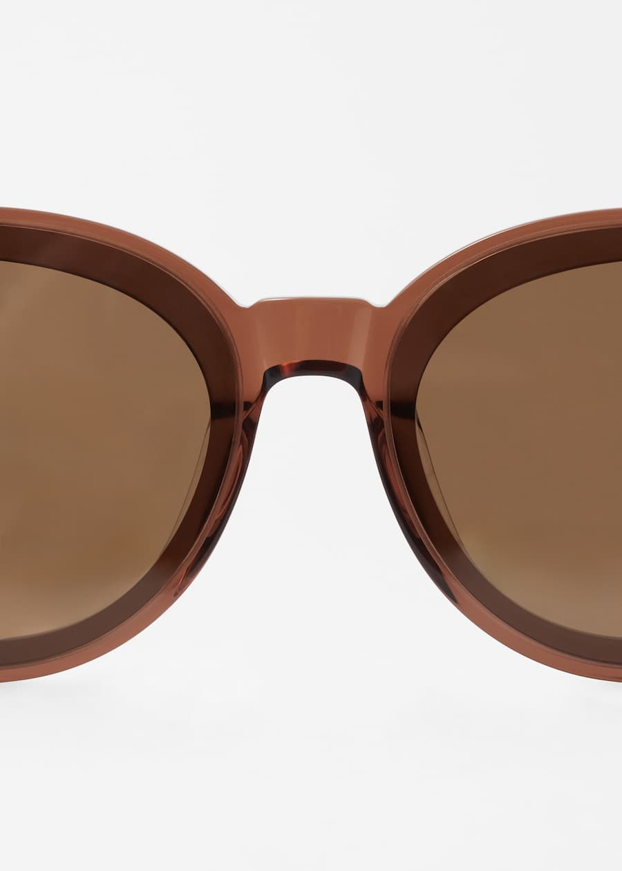 Round-Frame Acetate Sunglasses