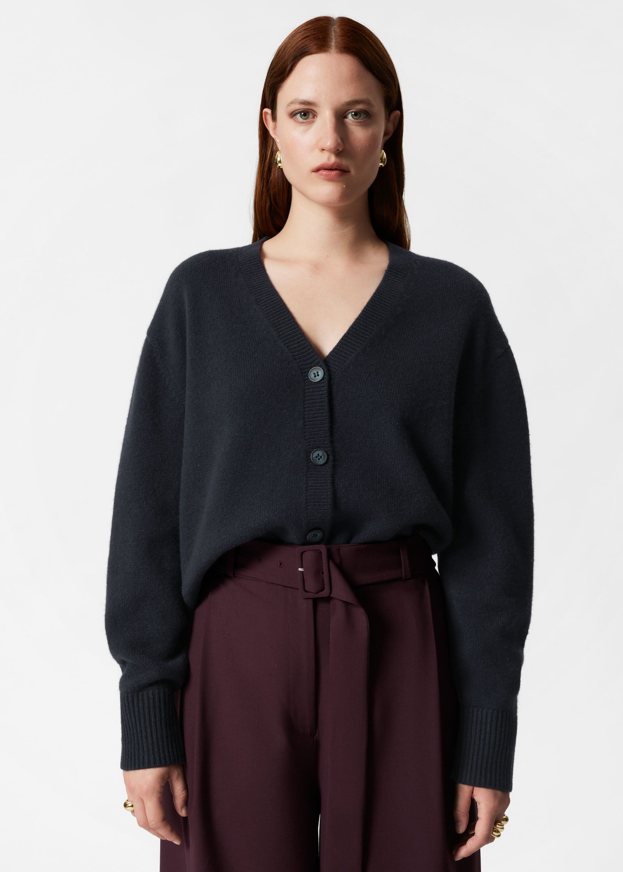 Image of Cardigan oversize en laine mérinos