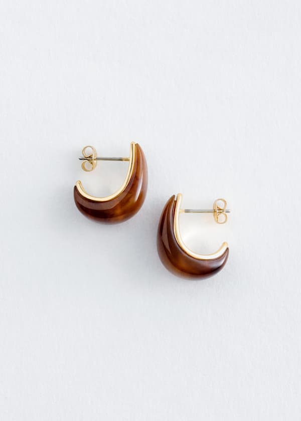 Marbled Dome Earrings