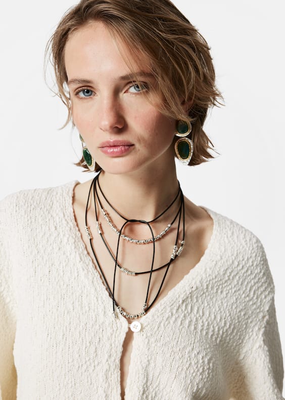 Knitted Short-Sleeve Cardigan