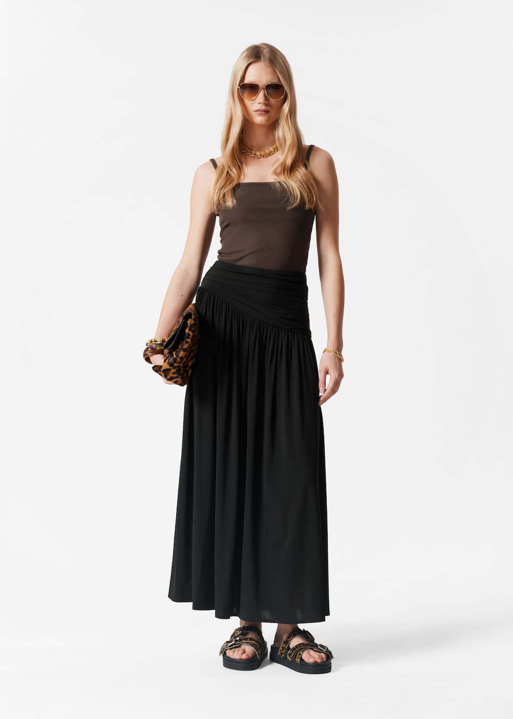 スカート musinsastandardwoman Women's Maxi Skirt Black MWBKS705-BK スカート musinsastandardwoman Women's Maxi Skirt Black