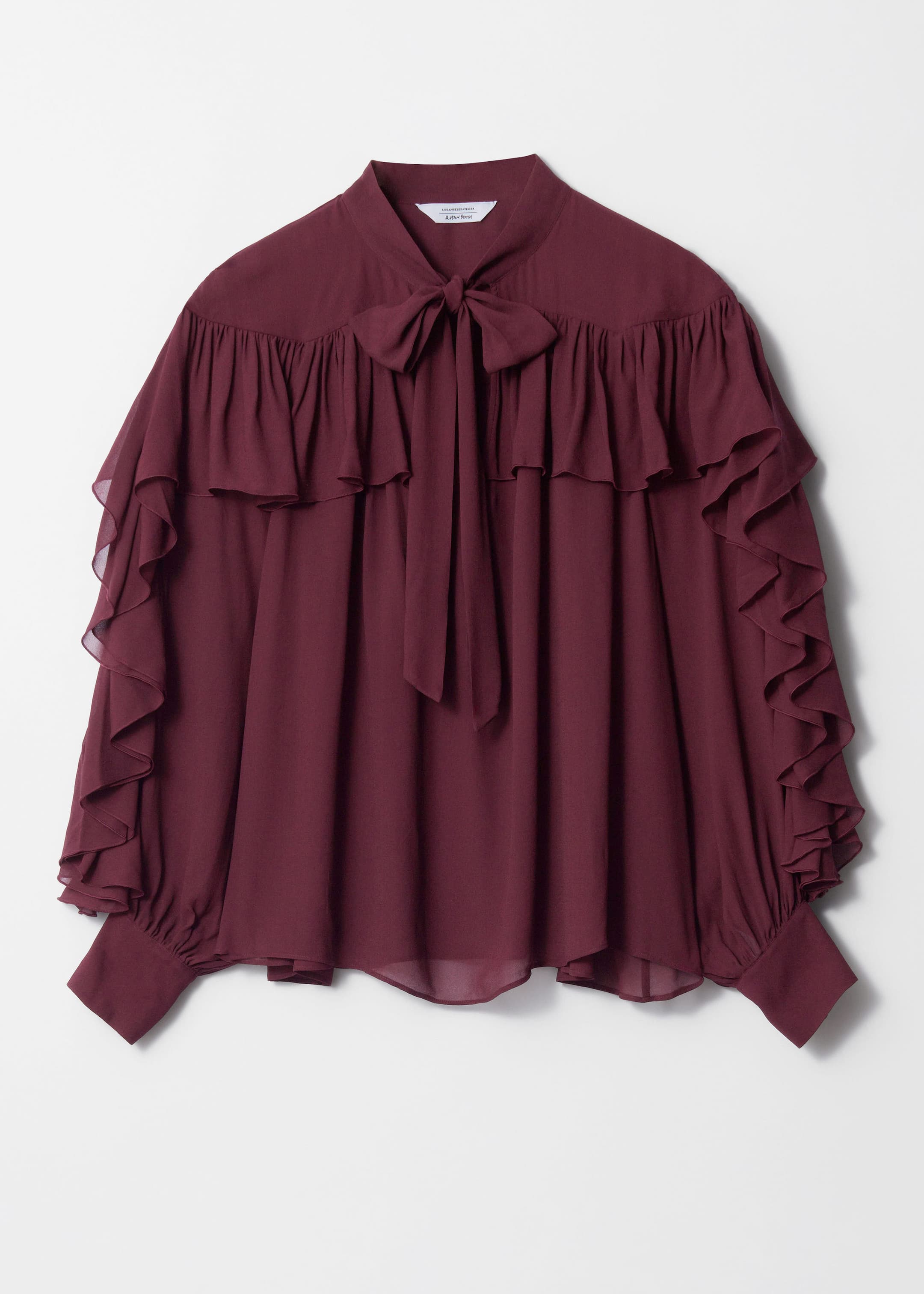 Ruffle blouse with bow online