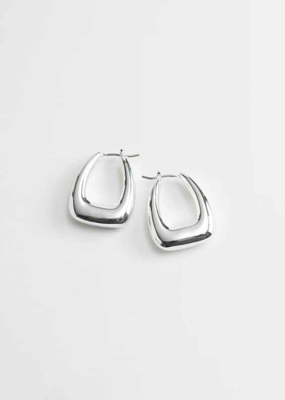 Chunky Oval Hoop Earrings