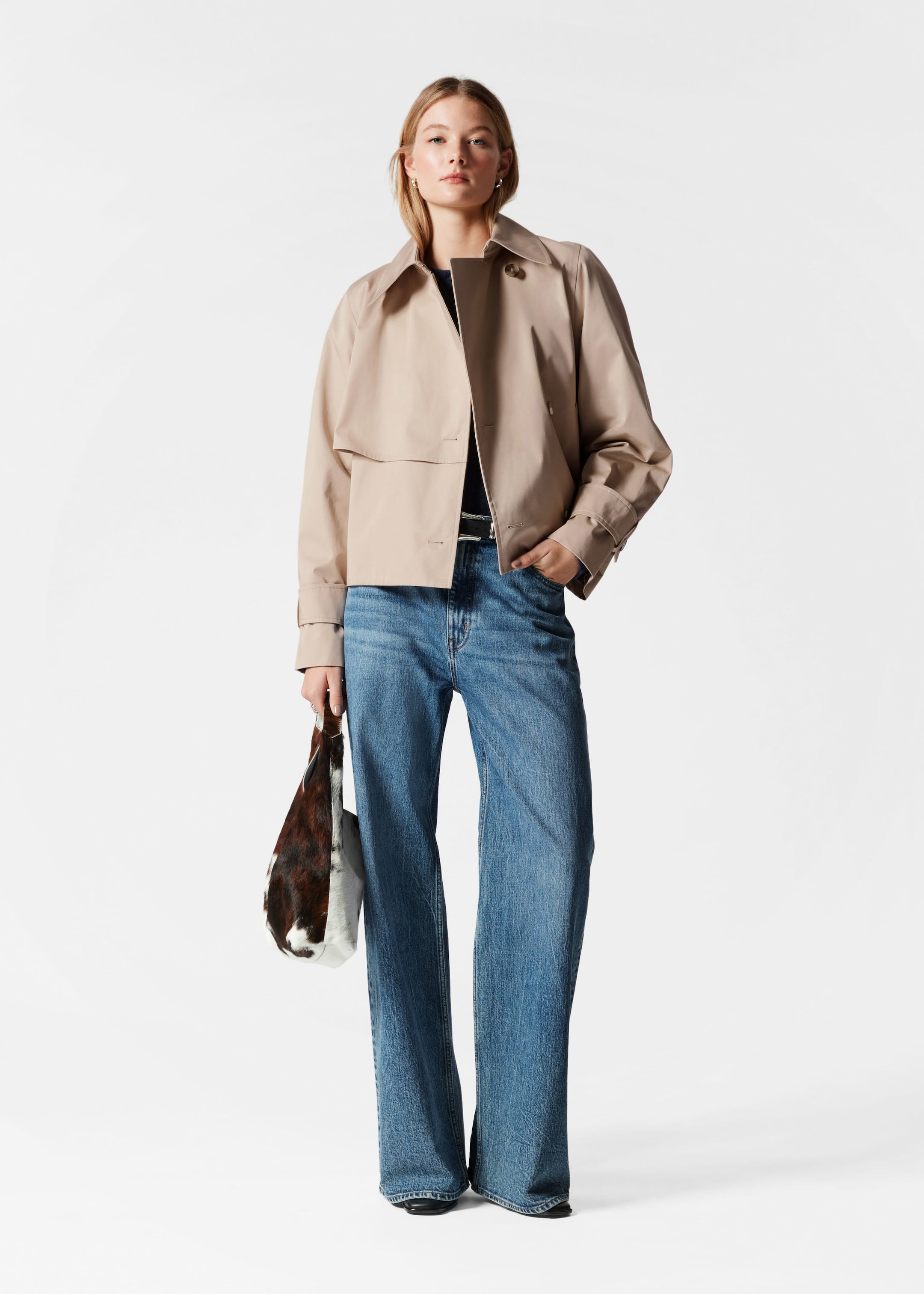 Image of Short Trench Coat Jacket