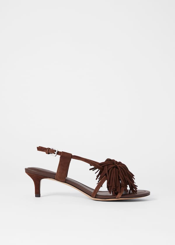 Fringed Leather Sandals