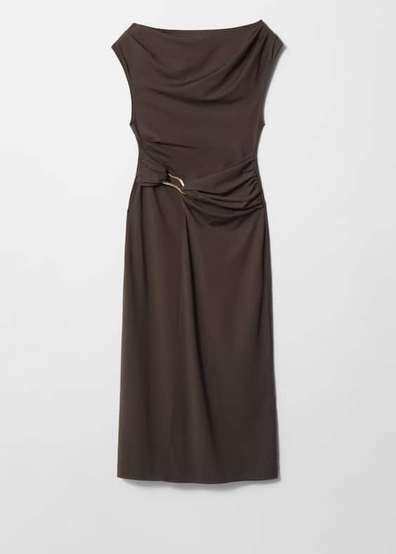 Draped Midi Dress