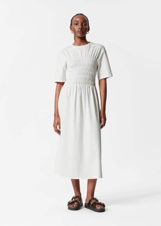 Smocked Midi Dress