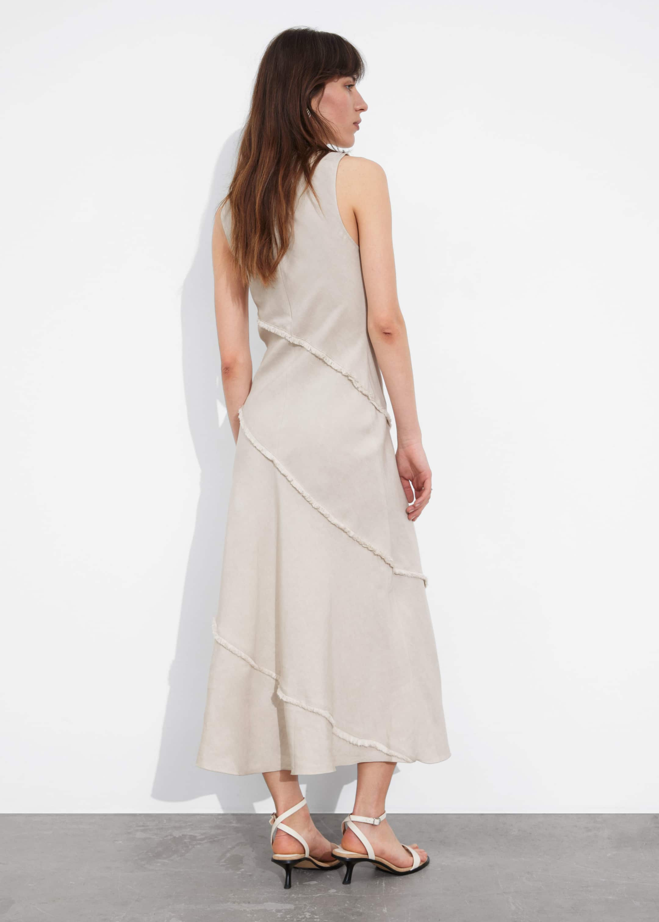 Sleeveless A-Line Midi Dress - Black - Lookbook