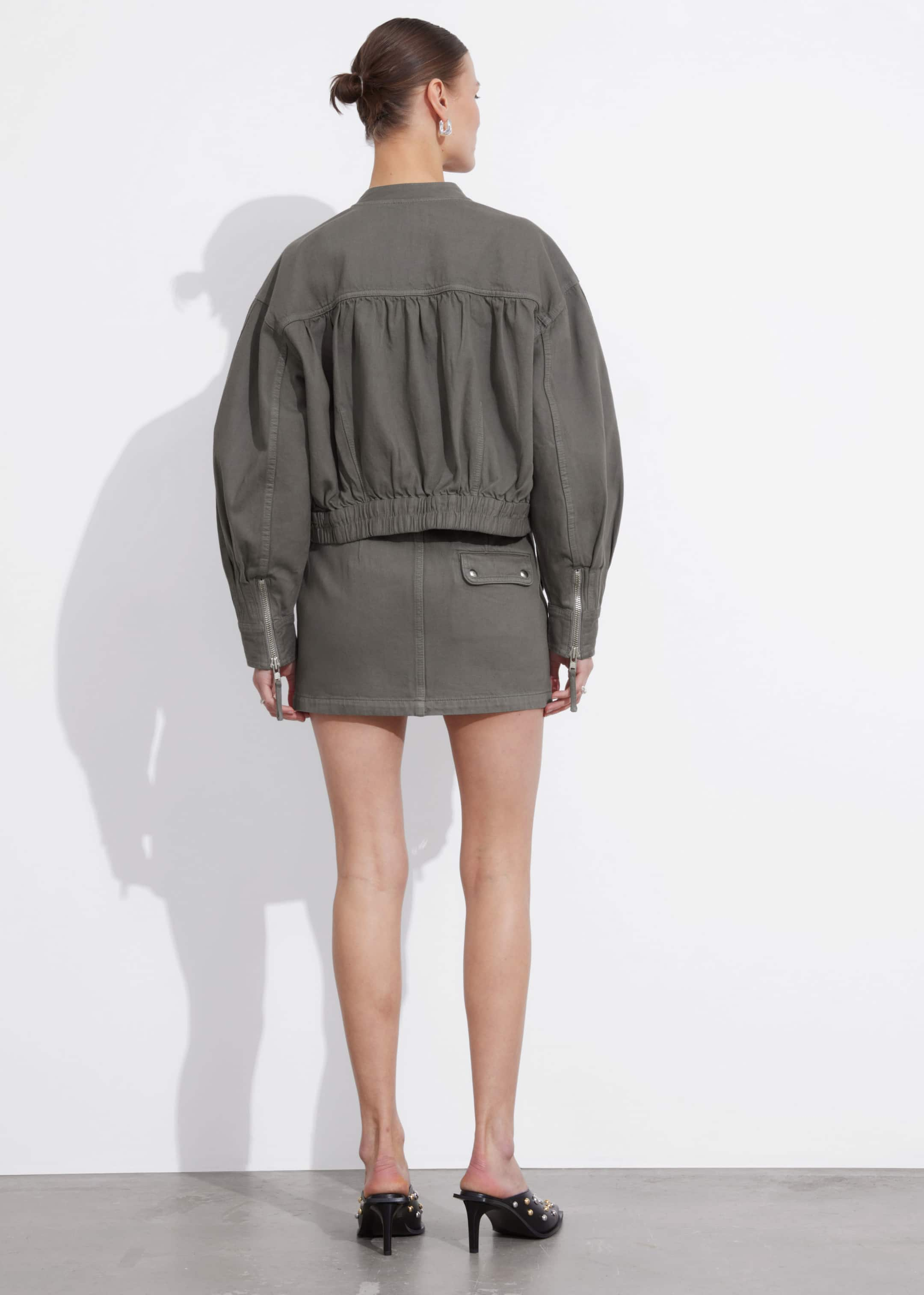 Boxy Utility Jacket - Grey - Lookbook