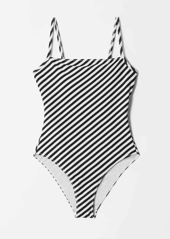 Straight-Neck Swimsuit