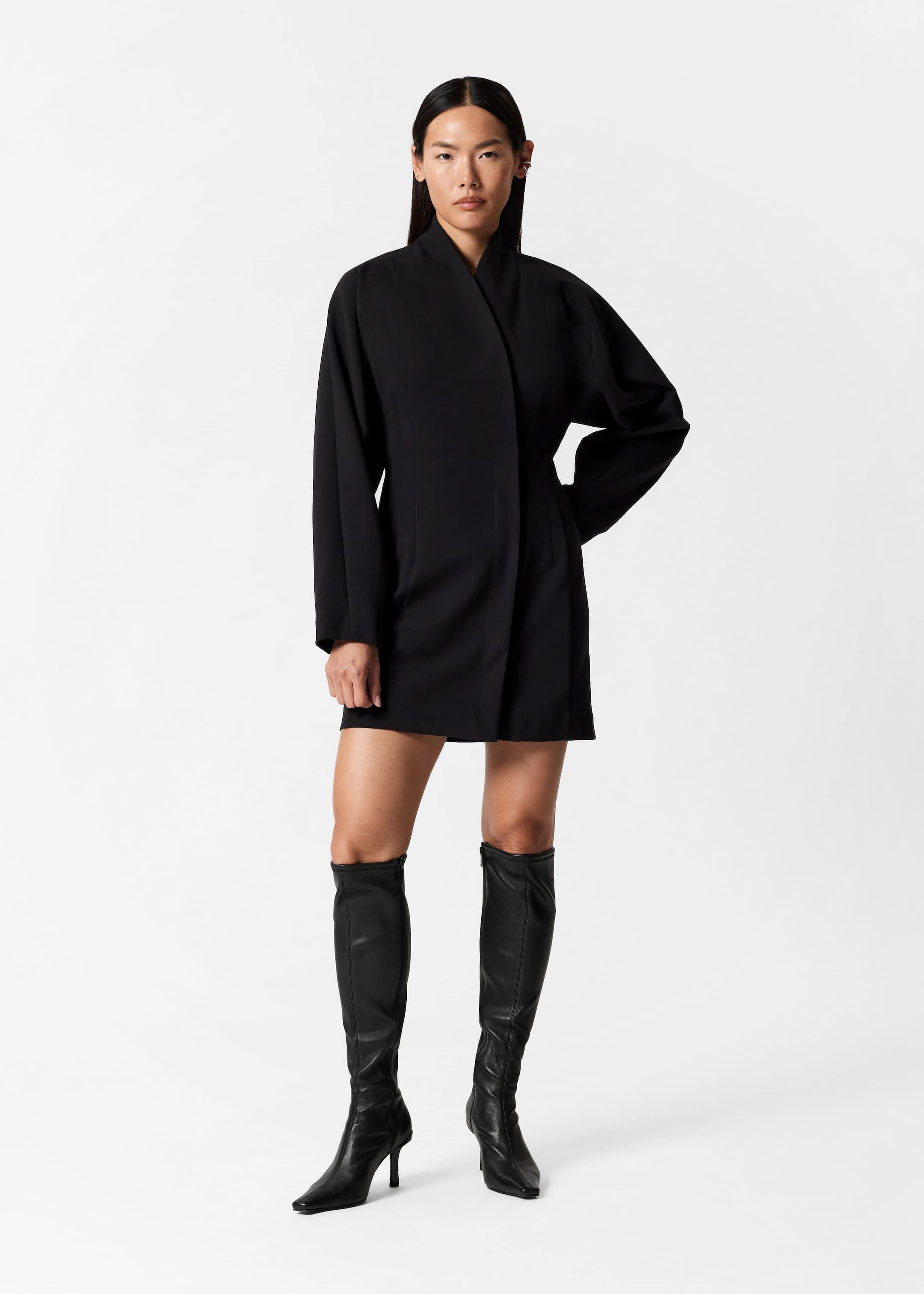 Image of Waisted Blazer Dress