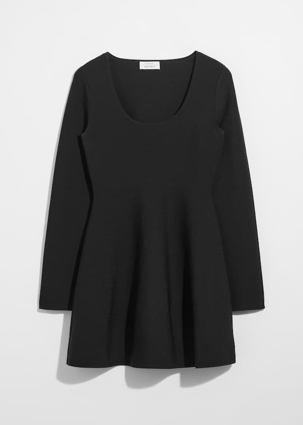 Knitted Peplum Mini Dress