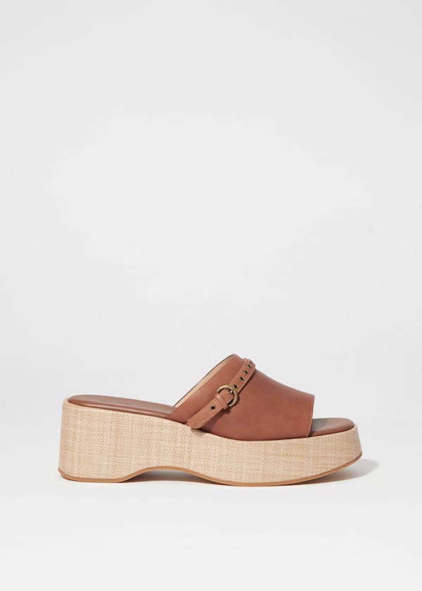 Suede Platform Mules