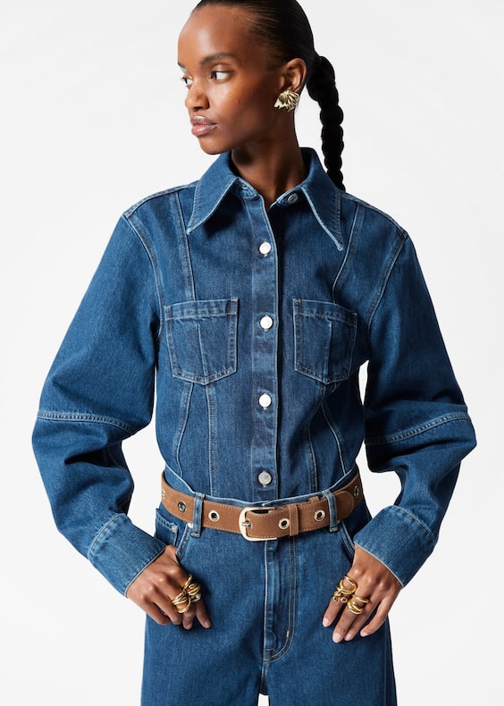 Tapered Denim Shirt