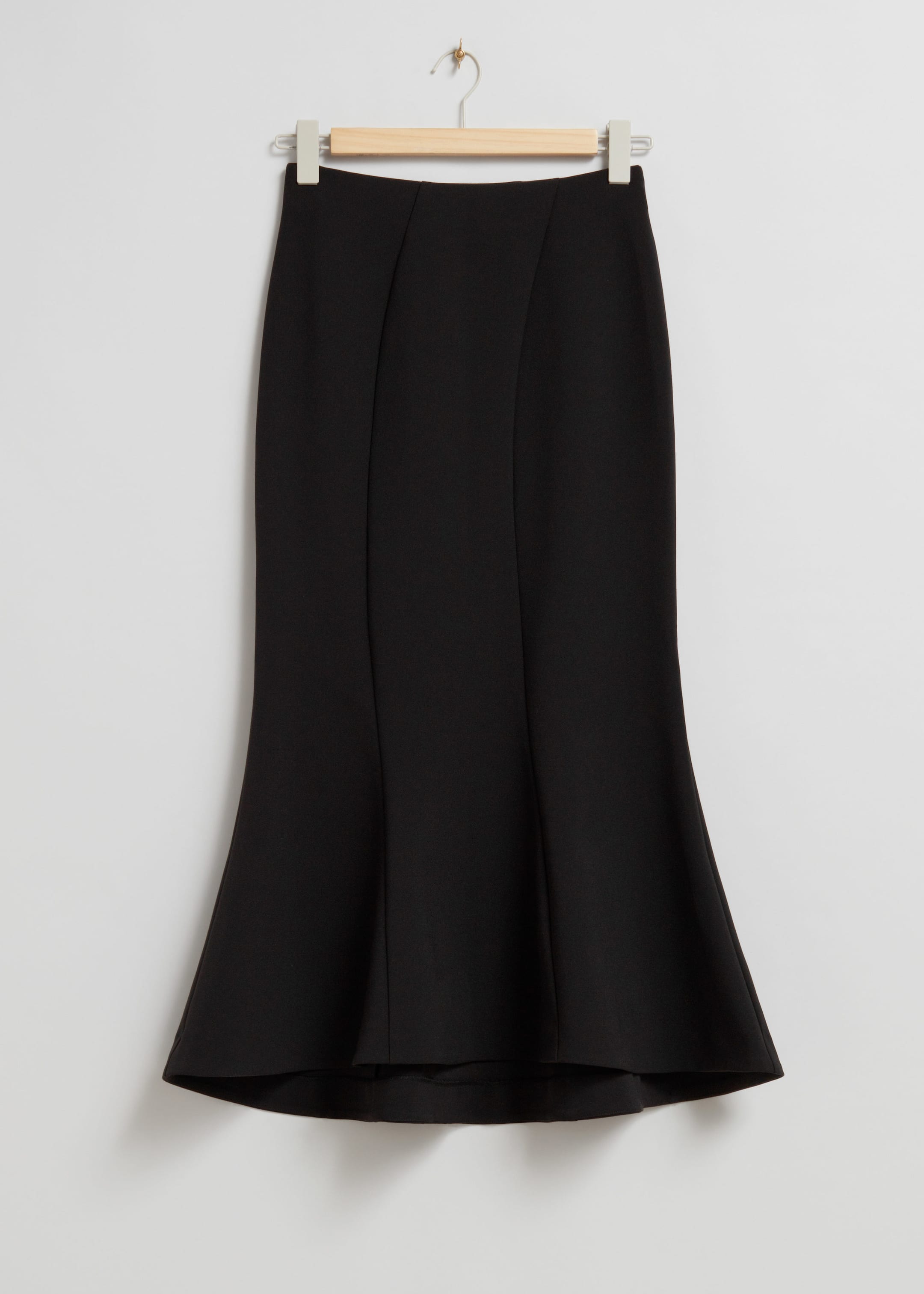 Flared Midi Skirt Black Other Stories DK