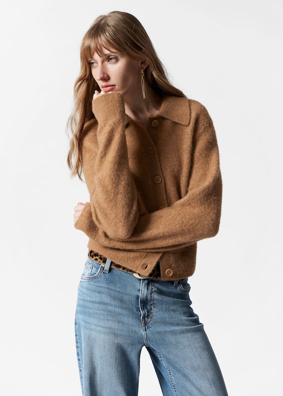 Collared Knit Cardigan