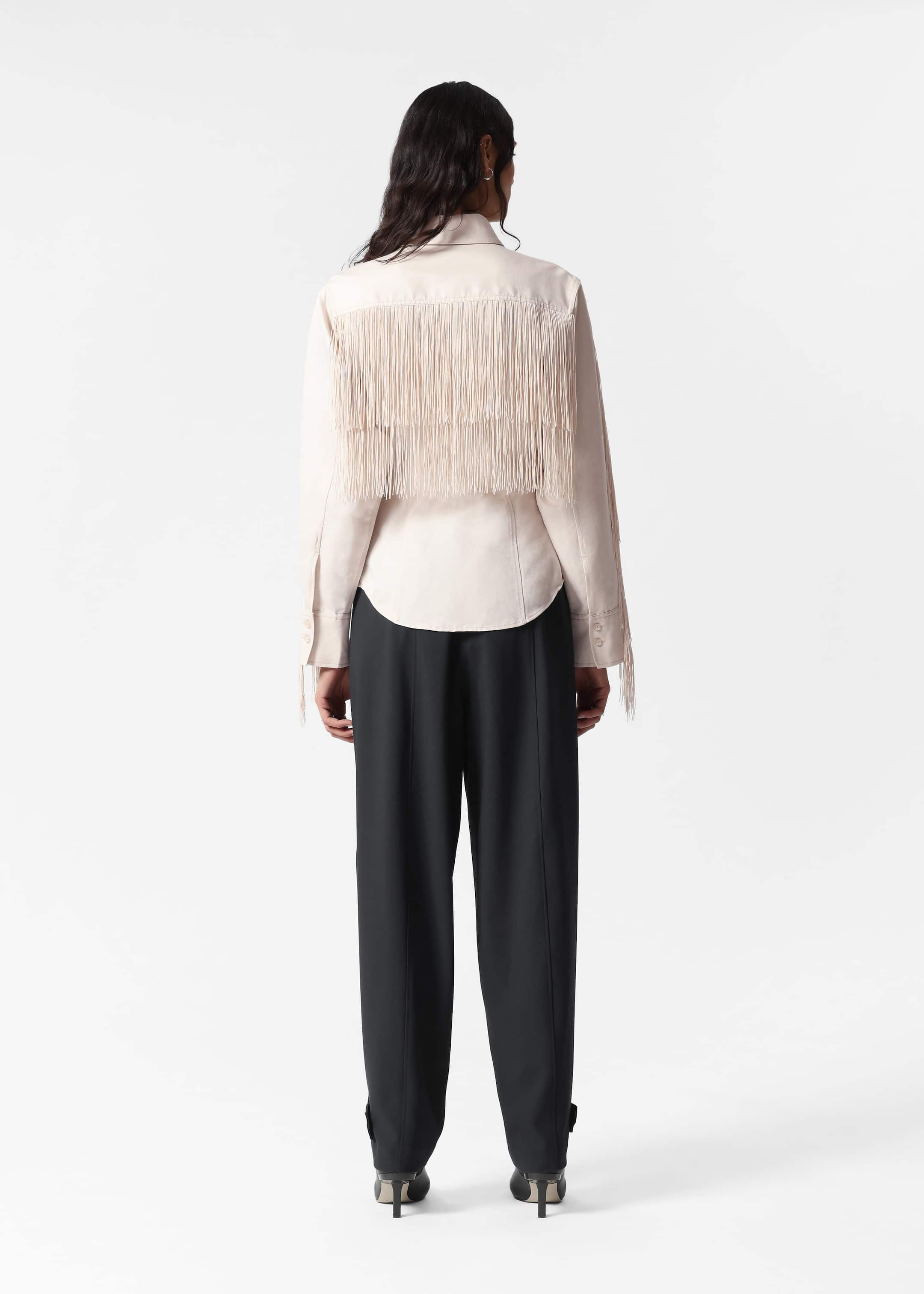 Fringed Shirt - Cream - Lookbook