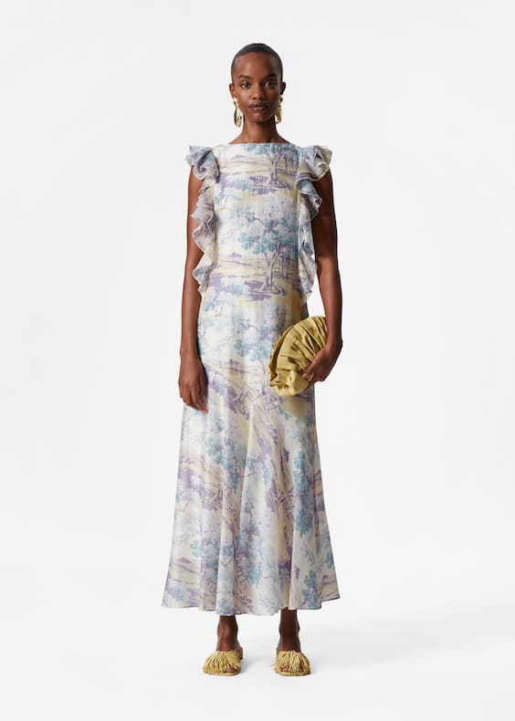 Frilled Maxi Dress