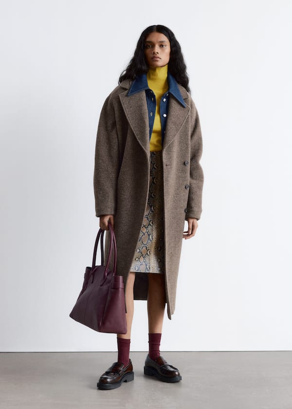 Voluminous Belted Wool Coat