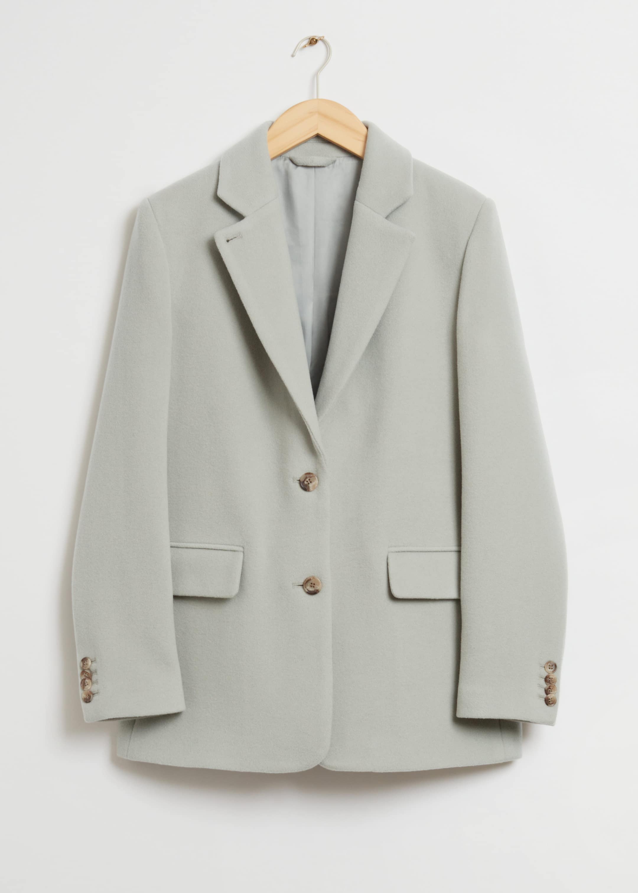 Blazer oversize en laine - Vert pâle - Still Life