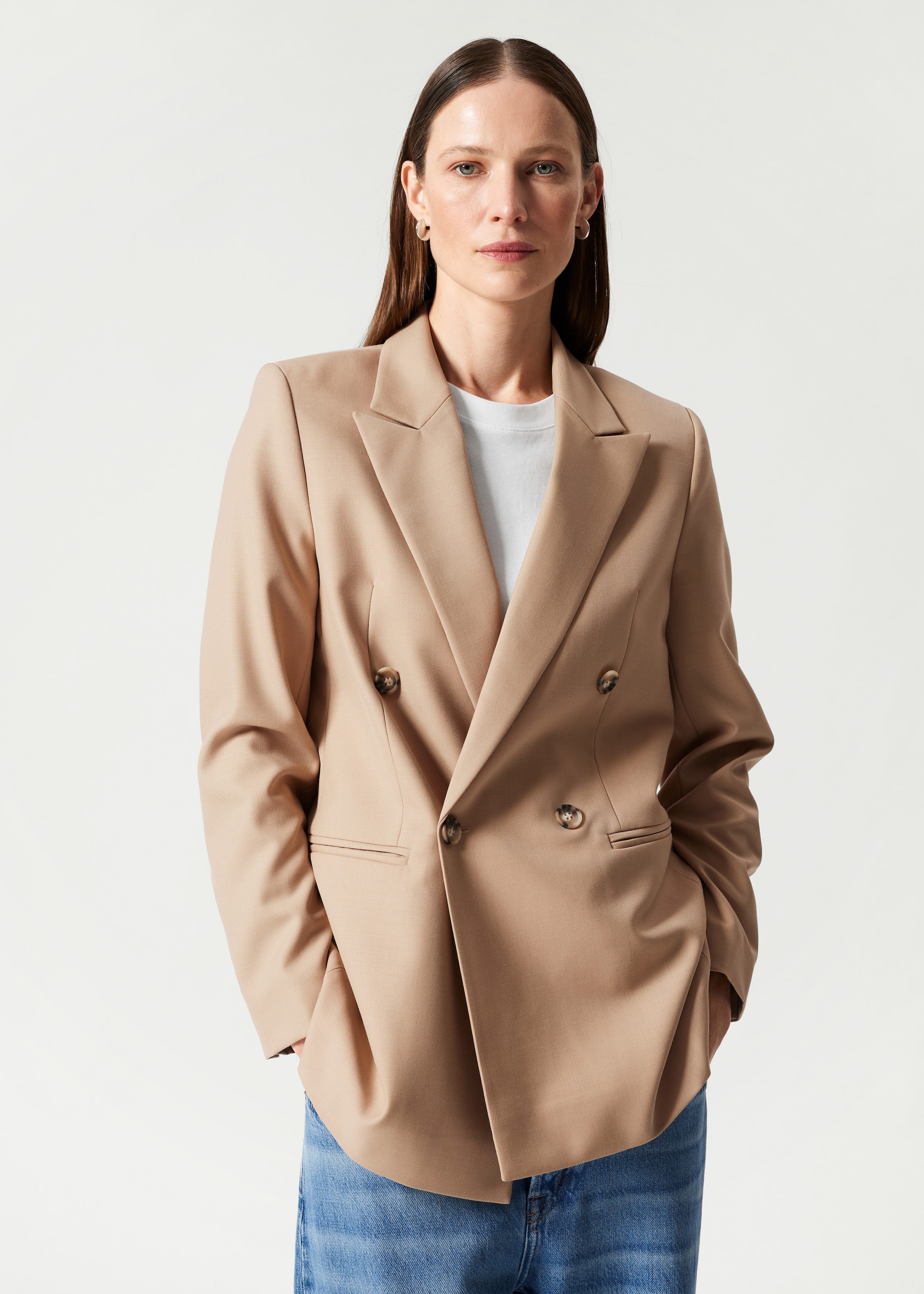 Tailored Blazer - Dusty Beige - Lookbook