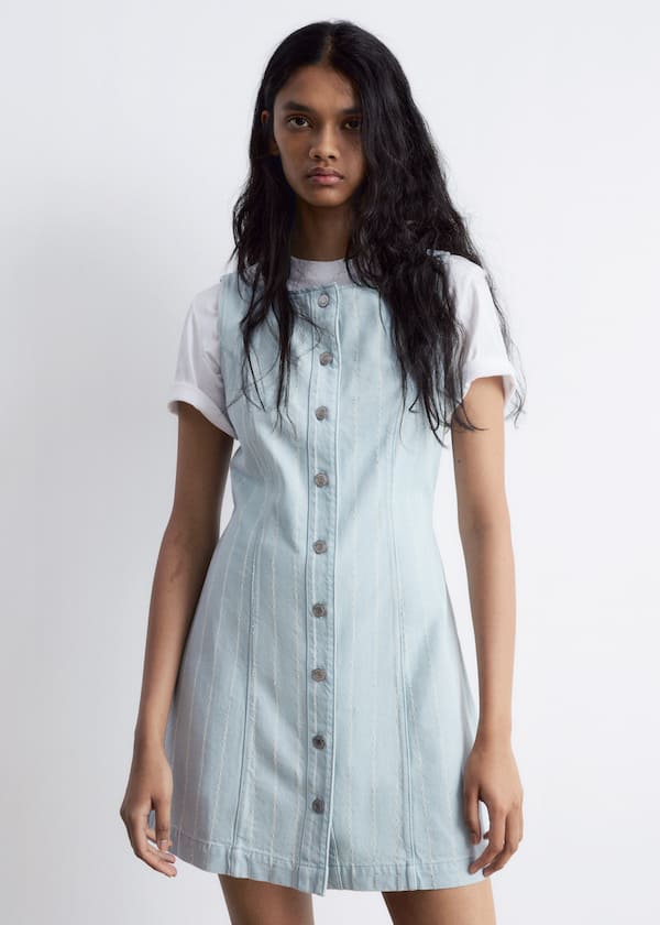 A-Line Denim Mini Dress