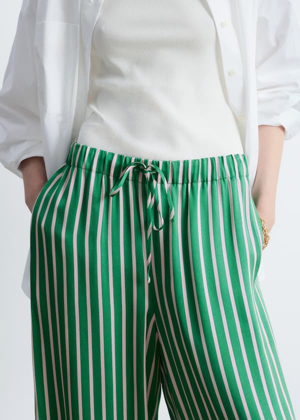 Drawstring Satin Trousers