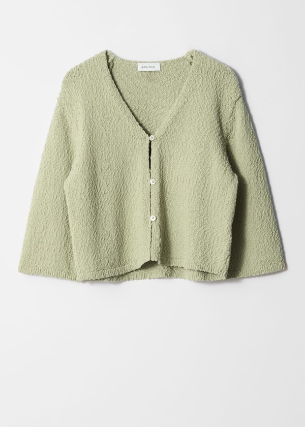 Knitted Short-Sleeve Cardigan