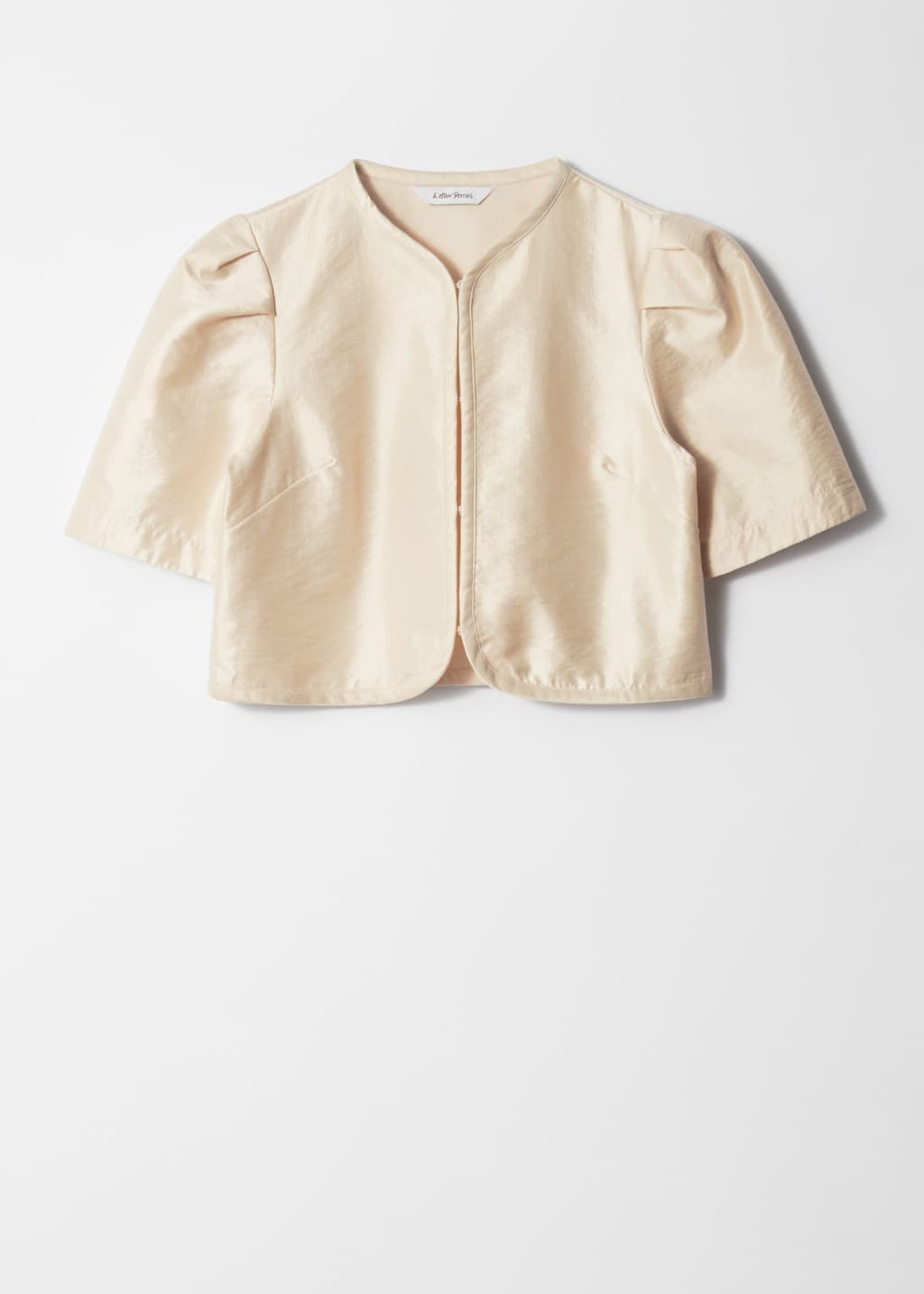 & Other Stories Women's Beige Cropped Blouse