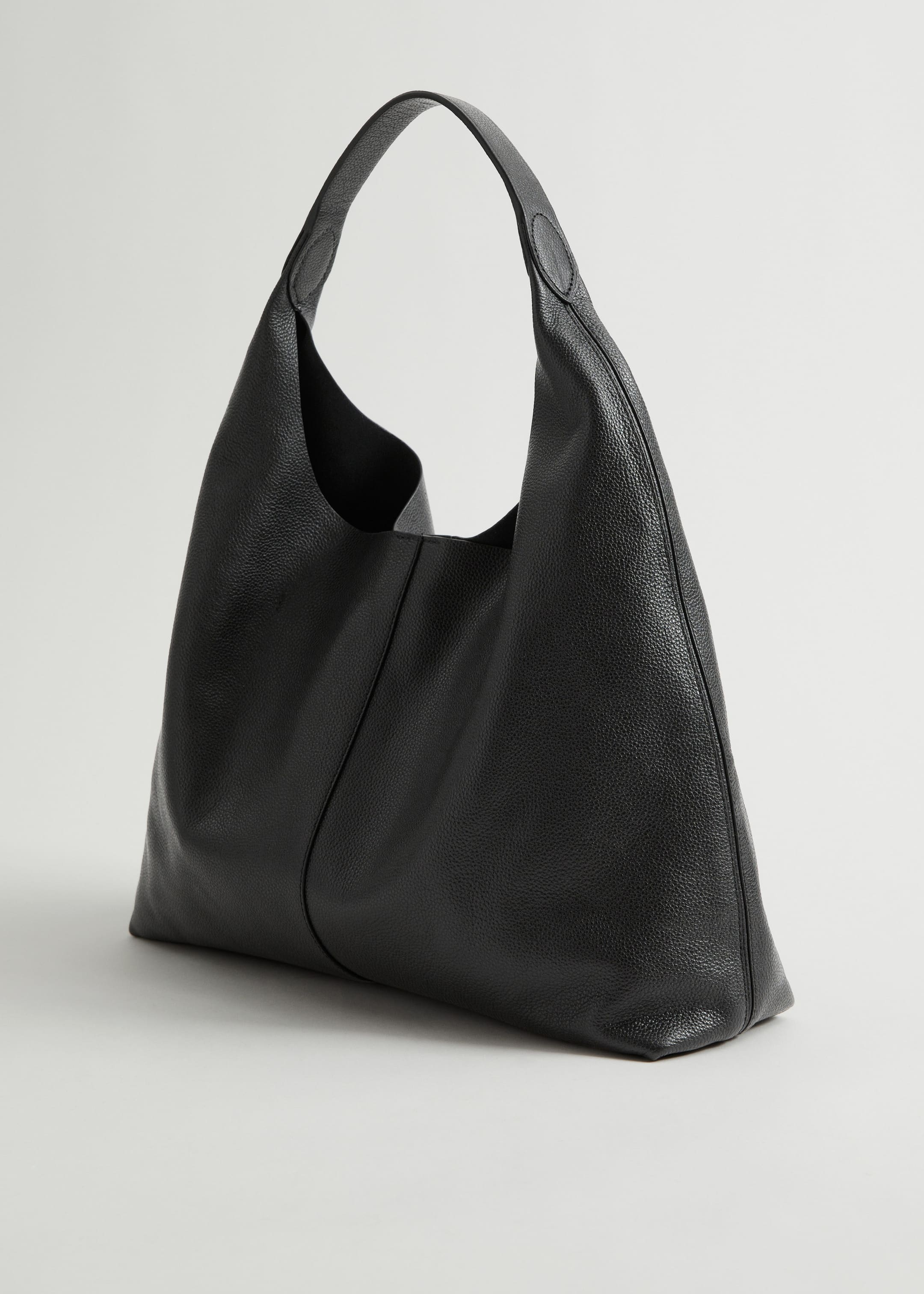 Large Leather Tote - Black - Still Life