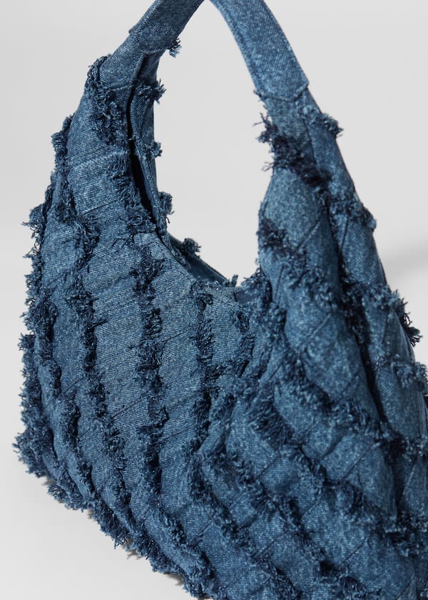 Braided Denim Tote Bag