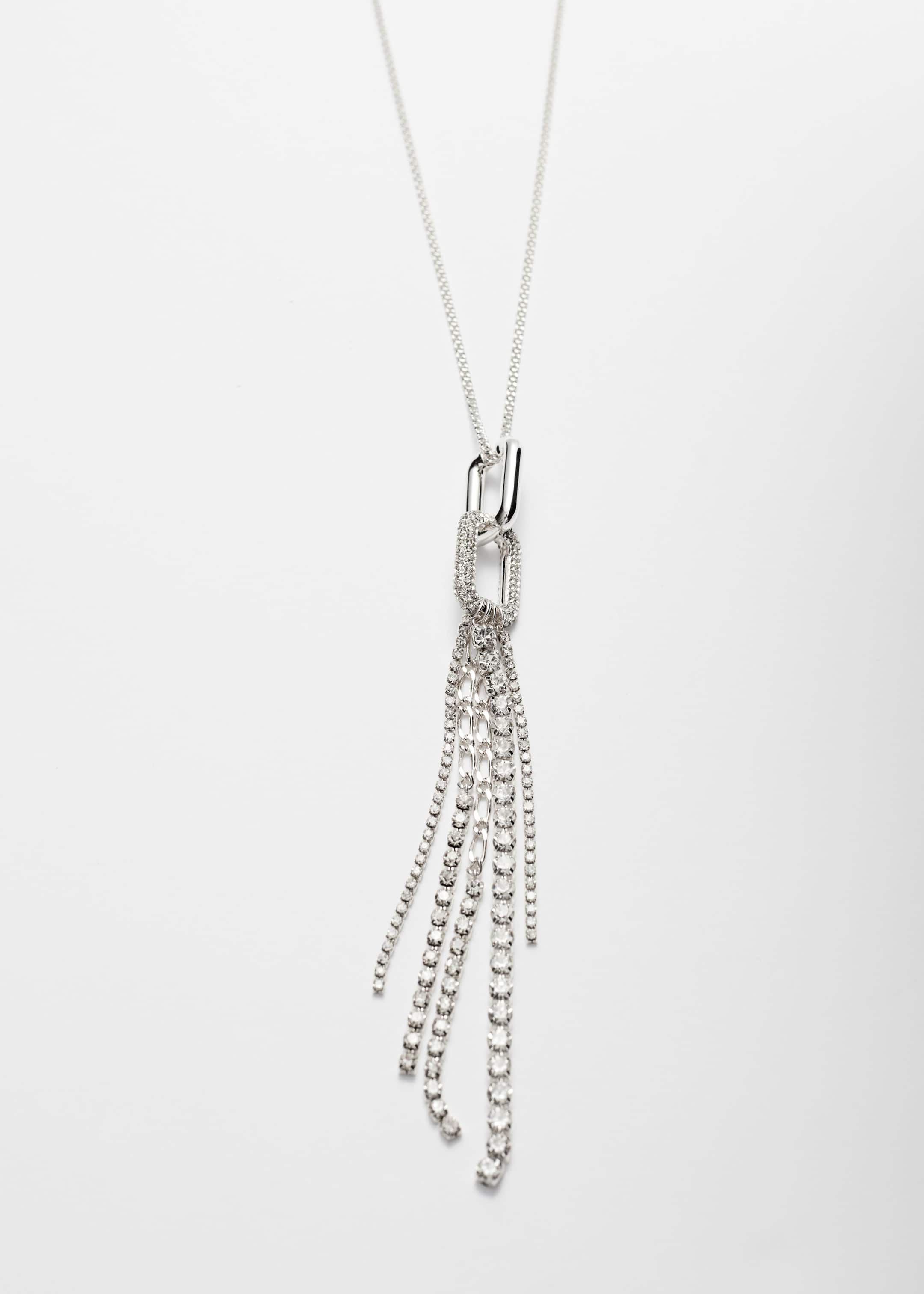 Image of Long Crystal-Chain Necklace