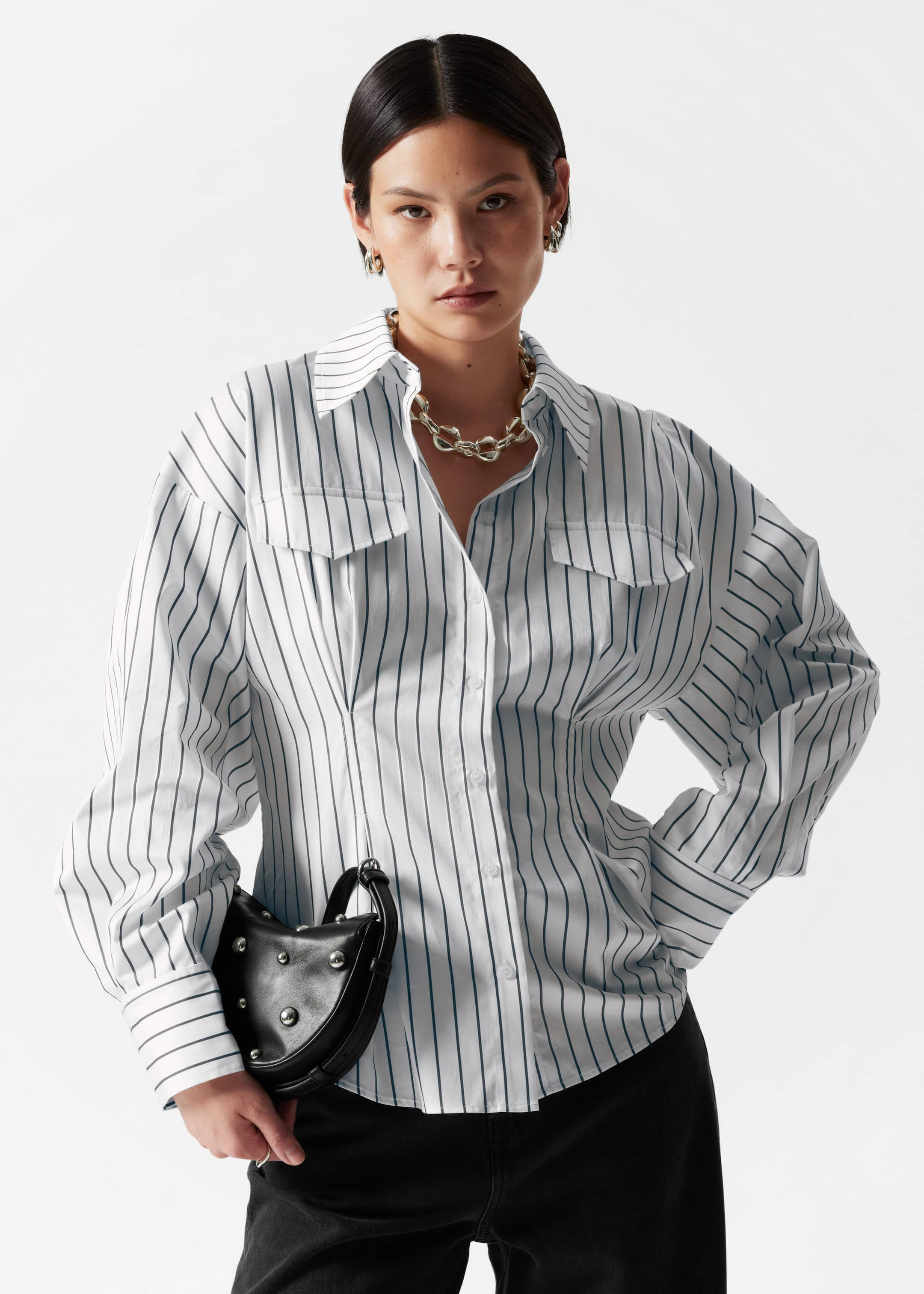 Image of Flap-Pocket Cotton Shirt