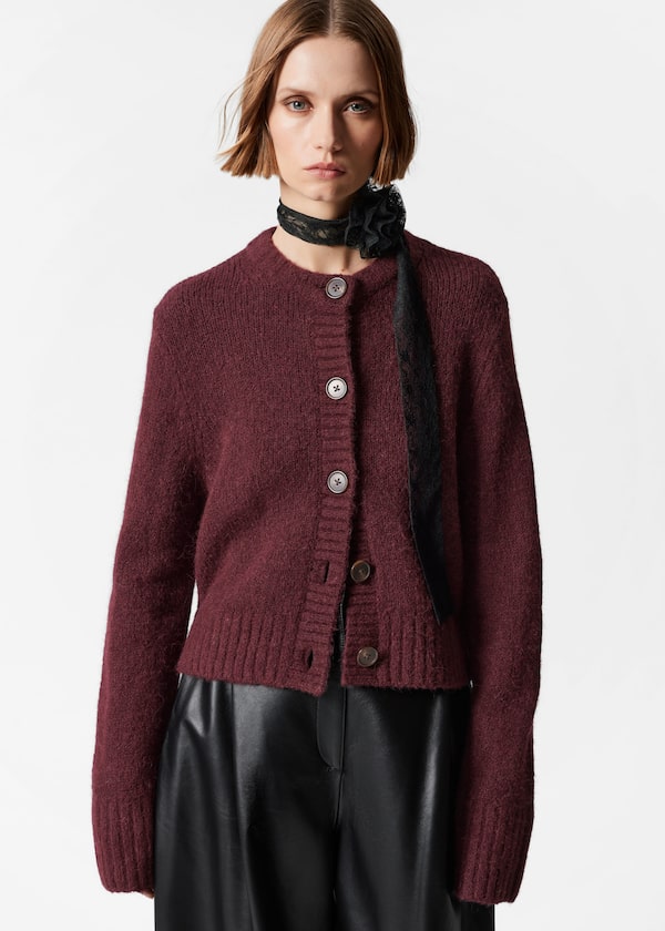 Buttoned Knit Cardigan