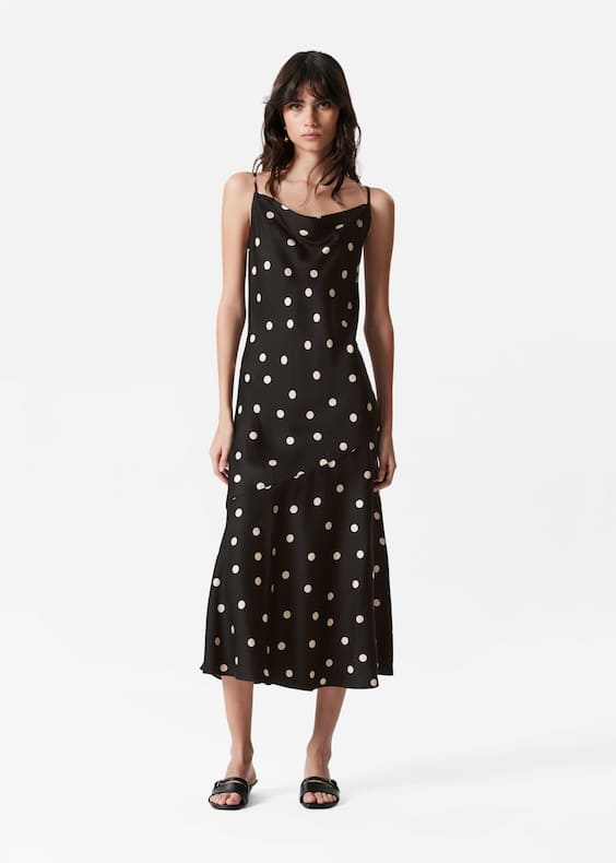 Satin Slip Midi Dress