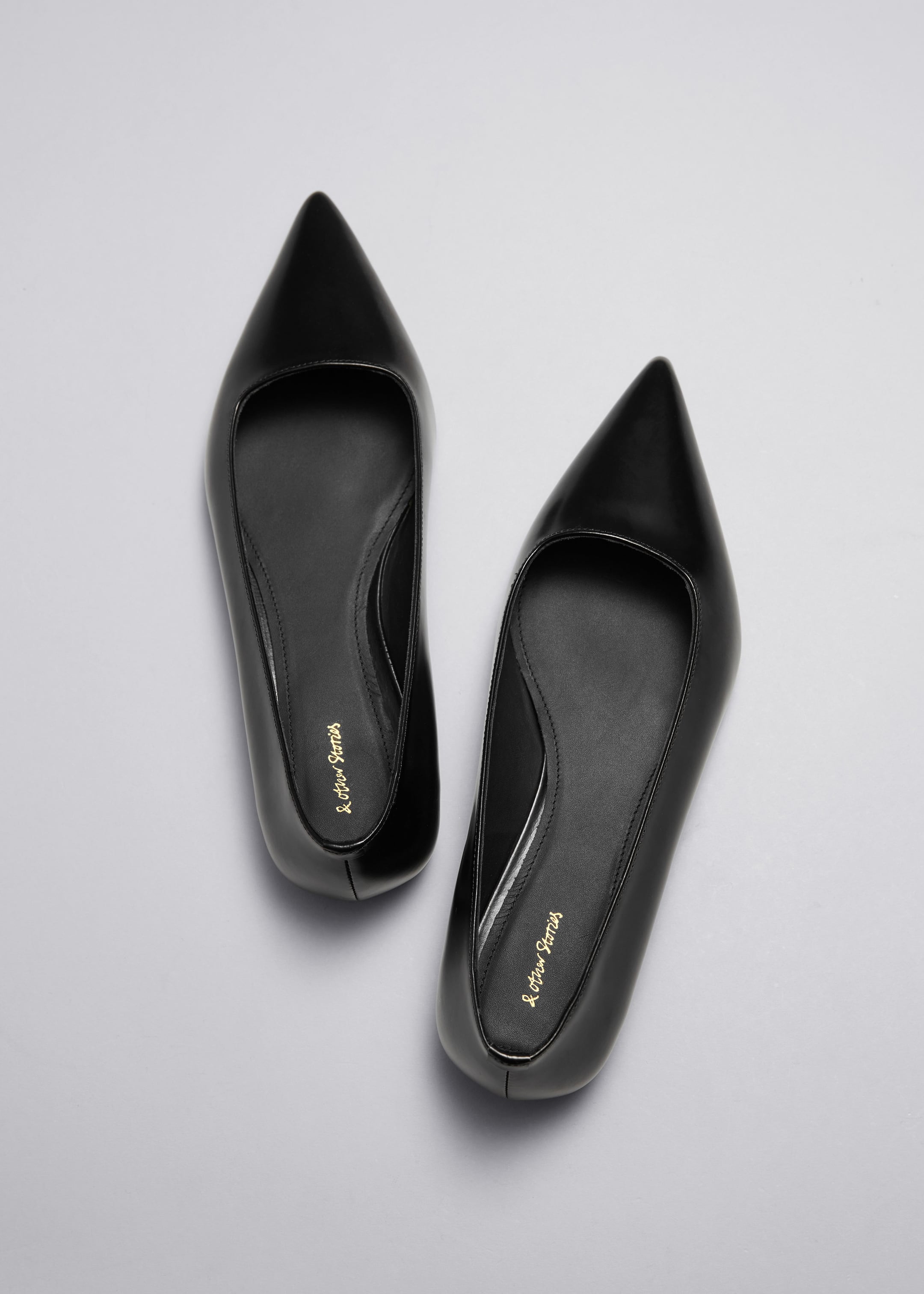 Point-Toe Ballet Flats - Black - Still Life