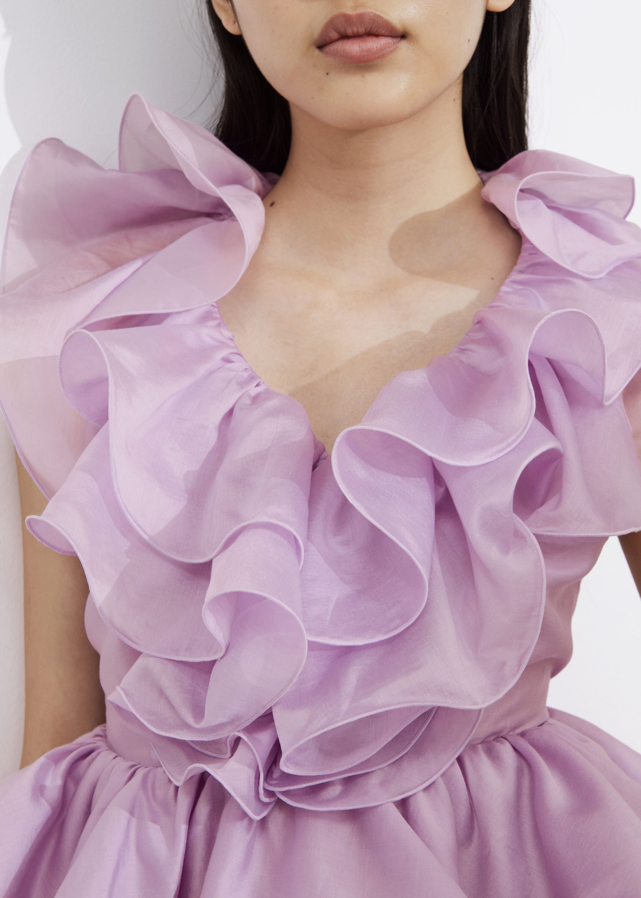 Ruffled Peplum Top - Lilac - Lookbook