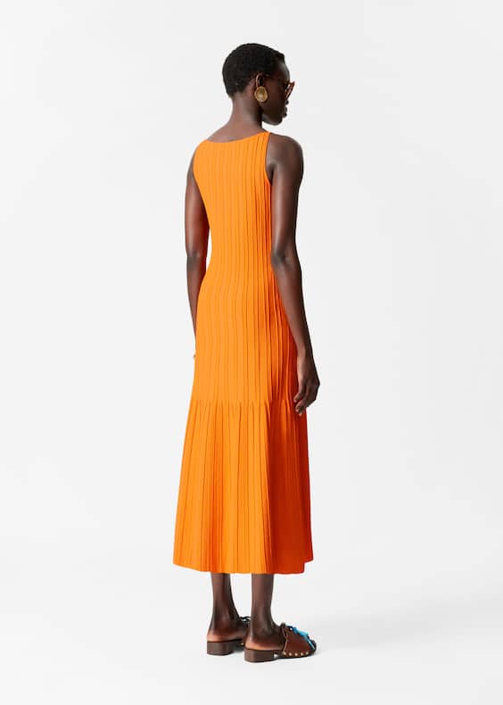 Rib-Knit Midi Dress