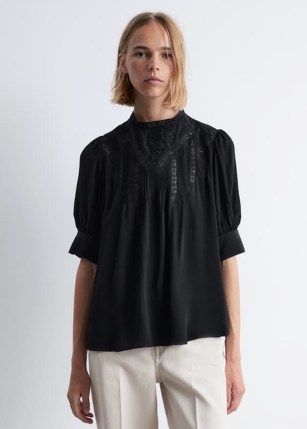 Embroidered Lace Blouse
