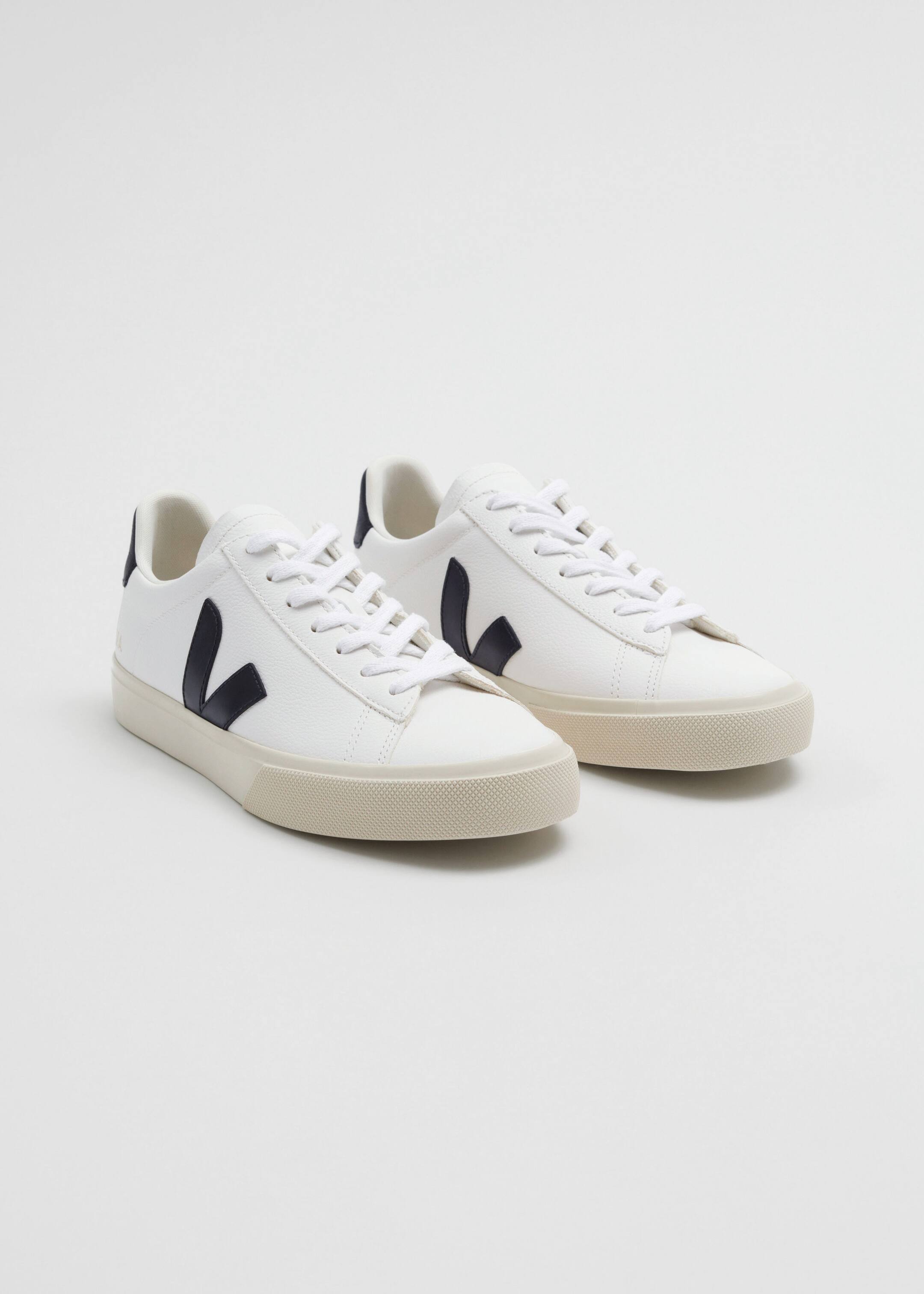 Veja Campo Leather Sneakers - White/Grey - Still Life